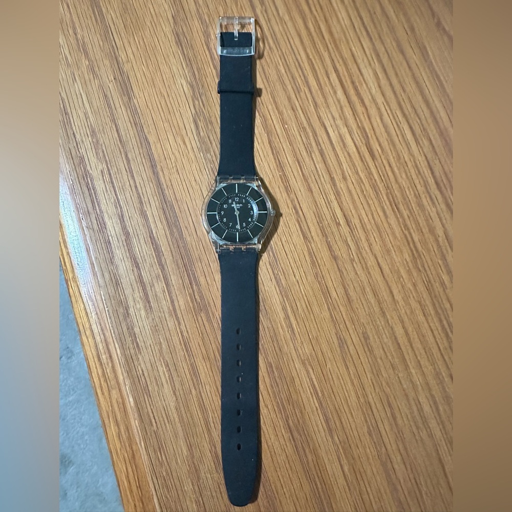Swatch Classiness Black Women’s Clear Case 33mm Watch